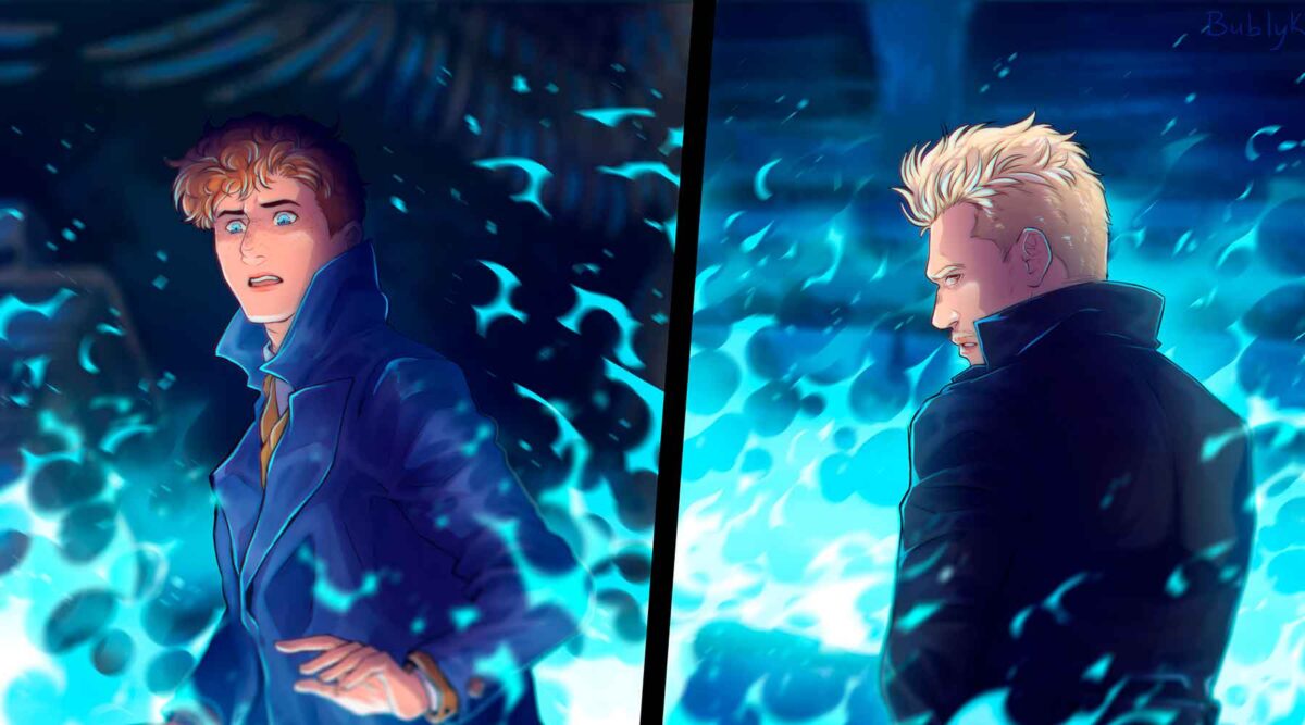 Atores de Animais Fantásticos que podem estar na série de Harry Potter: Grindelwald e Newt Scamander.