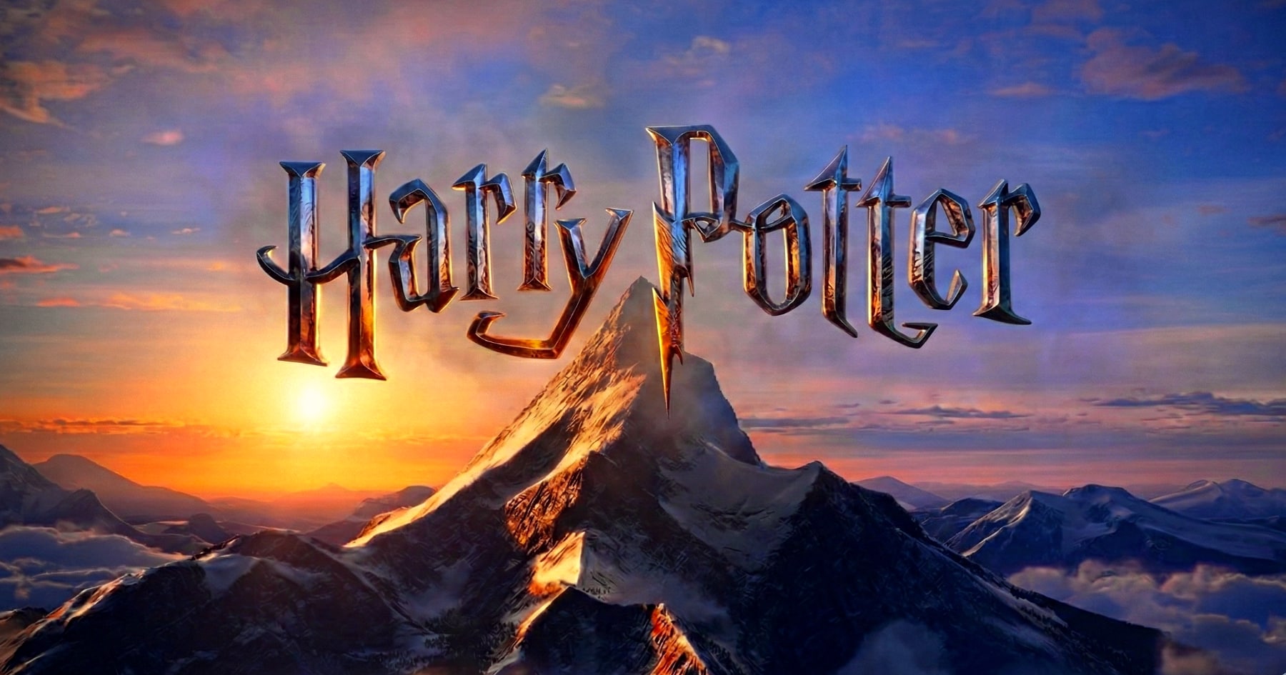 Logo de Harry Potter sobre a montanha da Paramount