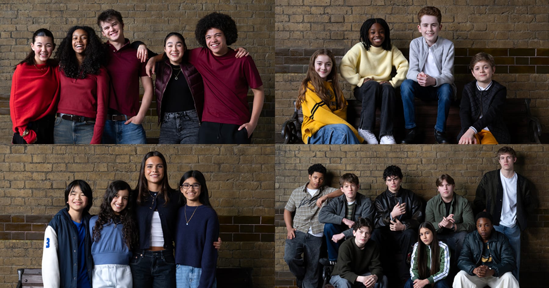 Divididos por casas, mais 20 jovens atores foram confirmados na adaptação de Harry Potter para o formato de série que estria no ano que vem na HBO. Foto: divulgação/HBO.